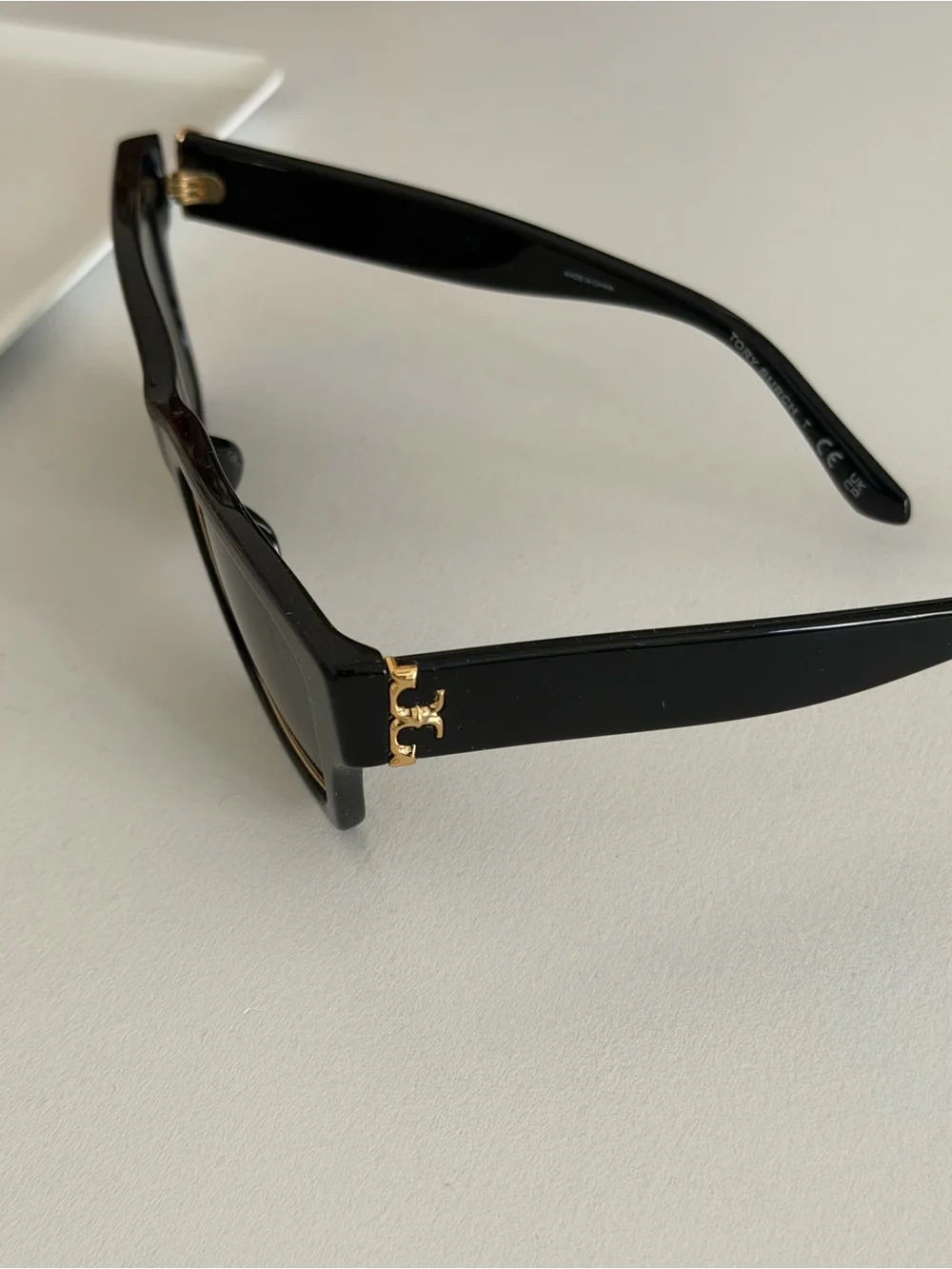 Tory Burch Black Sunglasses with Gold Logo Accent